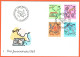 9xFDC PRO/J. COLLECTION SERIE+TIMBRES ISOLES+BLOCS DE 4. C/.S.B.K. Nr:J307/10. Y&TELLIER Nr:1309/12. MICHEL Nr:1381/84. - FDC