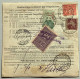 MUHLHOUSE 1930 Rare Colis Postal Alsace Lorraine>Sarajevo/Yousgoslavie ! (RR) Pont Du Gard, Semeuse+fiscal Perforé DMC - Brieven En Documenten