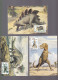 3 Cartes Maximum Ceska Republika 1994 Praha: Zdenek Burian  3 Cartes  Thème Dinosaures - Collections & Lots
