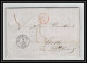41240 Lettre LAC Allemagne Deutschland Hamburg Tour-T Strasbourg 1845 Cette France Marque D'entree Vorlaufer - Entry Postmarks