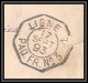 41617 Reunion N°24 Paire Cachet Ligne Paquebot FR N°3 Pour Paris Via Suez 1893 Martime Navale Steamer Lettre Cover - Lettres & Documents