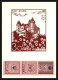 85579/ Maury N°4/6 Grève De Saumur 1953 Rose Bande Sur Carte Anniversaire Chateau Castle - Andere & Zonder Classificatie