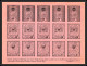 85492/ Maury N°4/6 Grève De Saumur 1953 Rose Cote 375 Euros Feuille Complete (sheet)  - Andere & Zonder Classificatie