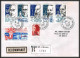 74700 Recommandé Locale 16/12/1986 N°2396/2400 Personnages Saint Pierre Et Miquelon Mixte Echirolles Lettre Cover - Brieven En Documenten