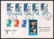 74717 Recommandé 31/12/1986 N°2396/2400 Personnages Saint Pierre Et Miquelon Mixte Echirolles Lettre Cover - Lettres & Documents