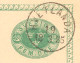 SCHWEDEN 19.3.1885, "HVETLANDA" (VETLANDA) K1 Glasklar A. 5 (FEM) Öre Grün GA-Postkarte, Frühverwendung, Luxus-Erh. - 1885-1911 Oscar II