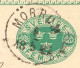 SCHWEDEN 6.5.1887, "MÖRRUM" (MÖRUM) K1 Glasklar A. 5 (FEM) Öre Grün GA-Postkarte, Kab.    SWEDEN VILLAGE POSTMARKS - 1885-1911 Oscar II