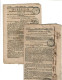 ALLIER MOULINS Bulletin Dépt (24/2/1814) Journal De L'A (22/11/1821) Annonces Judiciaires (17/2/1814) &12/3/1812 (1496) - 1800 - 1849