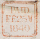 Ireland Tipperary Uniform Penny Post 1840 Cover To Dublin With Unframed POST PAID Of Cashel, CASHEL FE 24 1840 Cds - Préphilatélie