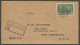 1928 Registered Cover 12c Historical #147 Duplex Bergerville Quebec Keyhole USA - Historia Postale