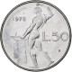 Italie, 50 Lire, 1978, Rome, TTB+, Acier Inoxydable, KM:95.1 - 50 Lire