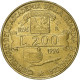 Italie, 200 Lire, 1996, Rome, TTB, Bronze-Aluminium - 200 Lire