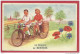 Bertrix - Un Bonjour De ... - Carte Fantaisie, Randonneurs Sur Un Tandem - 1951 ( Voir Verso ) / Destockage - Bertrix