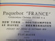 Paquebot " FRANCE"/Commandant Pettré /New-York-Southampton-Le Havre -Bremerhaven/Liste De Passagers/1972   MAR115 - Other & Unclassified