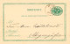 SWEDEN February 18th, 1888, "HEBY" K1 On 5 (FEM) ÖRE Green Postal Stationery Postcard, Small Tear At Bottom - 1885-1911 Oscar II