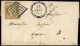 Let EMISSION DE 1849 - 1b   10c. Bistre-VERDATRE, Très Jolie Nuance, Obl. GRILLE S. Petite LAC, Dateur B Et Cursive 58/C - 1849-1876: Classic Period