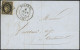 Let EMISSION DE 1849 - 3b   20c. Noir Sur CHAMOIS, Obl. GRILLE S. LAC, Càd T13 RIBERAC 4/6/50, TTB - 1849-1876: Classic Period