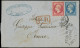 Let EMPIRE DENTELE - 22 Et 24, 20c. Et 80c. Obl. Roulette De POINTILLES S. LAC De Paris 24/11/64, Arr. ROMA 29/11, TB - 1849-1876: Klassik