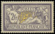 ** EMISSIONS DU XXe SIECLE - 122   Merson,  2f. Violet Et Jaune, Bon Centrage, TB, Certif. Calves - Unused Stamps