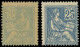 ** VARIETES - 118b  Mouchon, 25c. Bleu, RECTO-VERSO, TB - Neufs