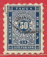 Bulgarie Taxe N°3 50s Bleu Foncé 1884 O - Portomarken