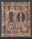 NOUVELLE CALEDONIE - 1891 - YVERT N°12 OBLITERE - COTE = 30 EUR - Oblitérés