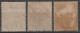 NOUVELLE CALEDONIE - 1900 - YVERT N°55+56+57 OBLITERES - COTE = 34 EUR - Usati