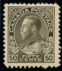 CANADA - YVERT 99a  50 CENTS NOIR GEORGES V MNH ** - Ungebraucht