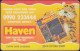 UK - British Telecom Chip PUB090A  - £2 Haven Holidays - Tiger - GPT3 - BT Werbezwecke