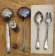 LOT CUILLERES FOURCHETTE POIVRE SEL METAL ARGENTE 1.100 KG SANS LA BOITE - Silverware