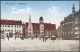 Postkarte Halle -Marktplatz Mit Automobilen, Farbig, 1920? Ungelaufen, I-II - Taxis & Droschken