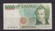 ITALY - 1985 5000 Lira Circulated Banknote (Torn) - 5000 Lire