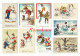 Lot 9 X CPA Sneeuwman Sneeuwpop Bonhomme De Neige  Schneemann Snowman Fantaisie Bonne Annee Carte Postale - Sammlungen & Sammellose