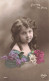 ENFANTS - Portraits - Petite Fille - Pour Vous Ces Fleurs - Fantaisie - Carte Postale Ancienne - Portraits