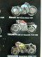 * Plaquette 6 Pin's - Moto Motos Motorrad - Vincent HRD 500 TT Bianchi 350 Motobécane Triumph Radior Hercules - Motos