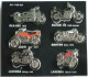 * Plaquette 6 Pin's - Moto Motos Motorrad - REX/OEC Suzuki VS 1400 Moto Guzzi Norton Laverda Hidalgo Laverda 750 SF - Motos