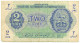 2 LIRE OCCUPAZIONE INGLESE TRIPOLITANIA MILITARY AUTHORITY 1943 BB - Occupation Alliés Seconde Guerre Mondiale