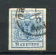 26214 Autriche N°5° 9k. Bleu  1850  TB - Gebraucht