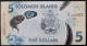 Salomon - 5 Dollars - 2019 - PICK 38b - NEUF - Solomon Islands