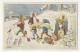 Dwarfes Old Postcard Posted 195? Germany - Notopfer Berlin Stamp B240205 - Märchen, Sagen & Legenden