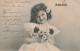 FANTAISIES - Un Enfant Seul Et Tenant Un Bouquet De Fleur Dans Sa Main - Carte Postale Ancienne - Autres & Non Classés