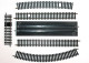 JOUEF HO LOT 6 RAIL 1 TABLIER PASSAGE SUPERIEUR + 1 COUPURE + 2 DROIT + 2 COURBE, MODELISME FERROVIAIRE TRAIN (2105.281) - Track