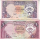 Kuwait 1/2 1 Dinar 1980 P 12 P-13 VF  PAIR - Koweït