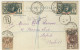 (P87) DAHOMEY Y&T N°6+7 X2+8+18 X2+19+29 - CARTE POSTALE RECOMMANDEE COTONOU = UK 1901 - Briefe U. Dokumente