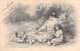 Illustrateur - Wichera - Femme Et Petite Fille Avec Poule Et Poussins - Paques - M M  Vienne - Carte Postale Ancienne - Wichera