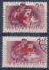 O 1957 Vöröskereszt (IV.) 2Ft Bordó Pont Az értékszám Fölött és A Felülnyomás FORINT Szóban Pontos I Betű + Támpéldány F - Other & Unclassified