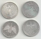 ALLEMAGNE - Lot De 4 Pièces Différentes De 10 Marks - Argent - SUP - 10 Marcos