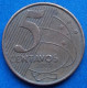 BRAZIL - 5 Centavos 2000 "Tiradentes" KM# 648 Monetary Reform (1994) - Edelweiss Coins - Brasil