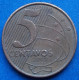 BRAZIL - 5 Centavos 2000 "Tiradentes" KM# 648 Monetary Reform (1994) - Edelweiss Coins - Brazil