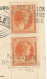 Vol Par Ballon Luxembourg-Roodt 1927 Affranchi Avec Paire Verticale Du N°166 (20c Orange) - Brieven En Documenten